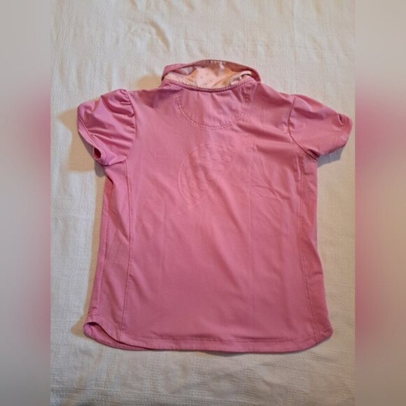 Turtles & Tees girls size XL pink & peach polo shirt VGUC - Picture 2 of 5